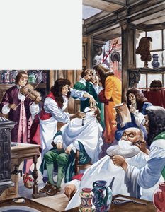 Die wunderbare Geschichte Großbritanniens: Ein geschäftiger Barbierchirurgenshop von Peter Jackson