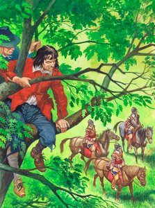 Der zukünftige König Karl II. versteckt sich in der Boscobel-Eiche von Peter Jackson