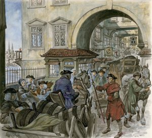 Verkehr auf der alten London Bridge von Peter Jackson
