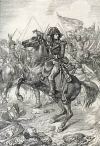 Ägyptische Expedition (1798-1801): General Napoleon Bonaparte (1765-1821) vor den Pyramiden von Peter Johann Nepomuck Geiger