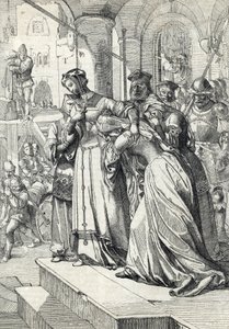 Die Hinrichtung von Lady Jane Grey (1537-1554) (Federzeichnung aus Anton Zieglers „Historische Memorabilien des In- und Auslandes“)