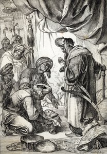 Der Kopf von Ali Pascha von Janina (1750-1822), präsentiert von den Sicars an Sultan Mahmud II. von Peter Johann Nepomuck Geiger