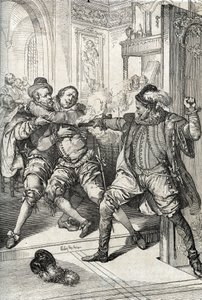 Krieg der vierzig Jahre (1568-1648): Die Ermordung von Wilhelm von Oranien, genannt Wilhelm der Schweiger (1533-1584) am 10.07.1584 durch Balthazar Gerard während des Achtzigjährigen Krieges