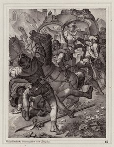 Angriff auf das Gefolge von Kaiserin Eleonore von Peter Johann Nepomuk Geiger