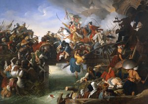 Zrínyis Angriff aus der Festung Szigetvár von Peter Krafft