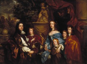 Sir Edward Hales und seine Familie, 1656
