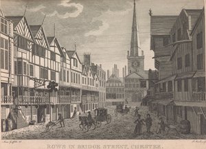 Reihen in der Bridge Street, Chester; Seite 64 (Band Eins) von Peter Mazell
