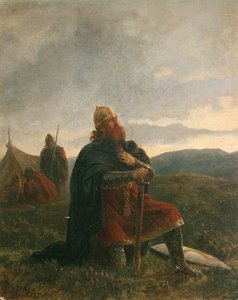 Der heilige Olav im Gebet vor der Schlacht von Stiklestad von Peter Nicolai Arbo