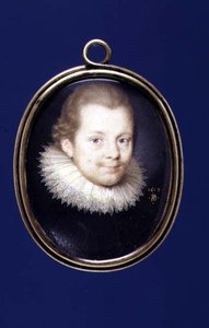 PD.12-1955 Porträtminiatur von Sir Kenelm Digby (1600-65) 1619 (Pergament auf Karton)
