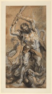 Herkules tötet die lernäische Hydra von Peter Paul (school of) Rubens