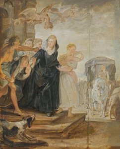 Der Weggang aus Paris (Skizze zum Medici-Zyklus) von Peter Paul Rubens