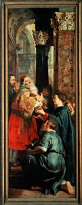 Abnahme vom Kreuz, rechter Flügel: Darstellung im Tempel von Peter Paul Rubens