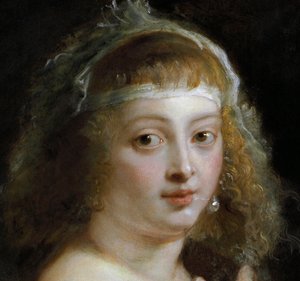 Detail von Helene Fourment in einem Pelzmantel von Peter Paul Rubens