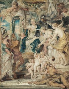 Die glückliche Regierung (Skizze zum Medici-Zyklus) von Peter Paul Rubens