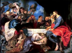 Fest im Haus des Simon, des Pharisäers, zwischen 1618 und 1620 von Peter Paul Rubens
