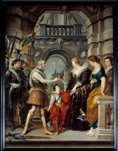 Heinrich IV. übergibt Maria von Medici die Regierung seines Königreichs am 20. März von Peter Paul Rubens