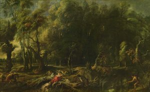 Landschaft mit der Jagd auf den kalydonischen Eber von Peter Paul Rubens