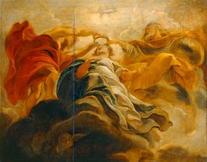 Die Krönung der Jungfrau durch Gott den Vater und Jesus Christus von Peter Paul Rubens