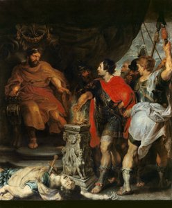 Mucius Scaevola vor Lars Porsena, ca. 1618-20 von Peter Paul Rubens