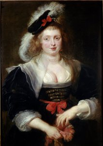 Porträt von Helene Fourment, im Handschuh. Porträt der Frau des Künstlers. Gemälde von Peter Paul Rubens 1630-1631 von Peter Paul Rubens