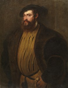 Porträt von Hernan Cortez (?) (nach Tizian) von Peter Paul Rubens