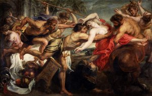 Die Entführung der Hippodamia, oder Lapithen und Kentauren, 1636-1638 von Peter Paul Rubens