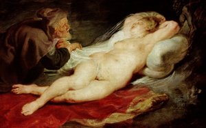 Der Einsiedler und die schlafende Angelica