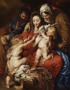 Die Heilige Familie mit der Heiligen Elisabeth, dem Heiligen Johannes und einer Taube (ca. 1608-9)