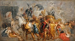Der triumphale Einzug Heinrichs IV. in Paris, zwischen 1627 und 1630 von Peter Paul Rubens