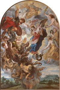 Die Jungfrau als apokalyptische Frau auf dem Mond von Peter Paul Rubens