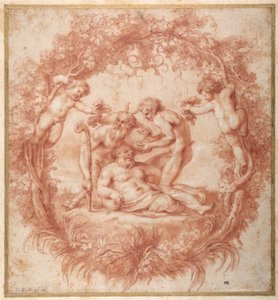 Das Design der Tazza Farnese (rote Kreide mit Gouache auf Papier) von Peter Paul Rubens