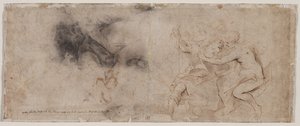 Venus entwaffnet Mars, Draperiestudie (verso) von Peter Paul Rubens