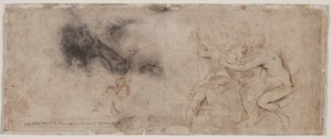 Venus entwaffnet Mars, Draperiestudie, ca. 1632-1635 von Peter Paul Rubens