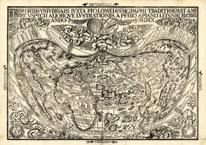 Tipus Orbis Universalis von Peter & Pomponius Mela Bienewitz Apian