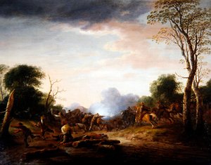 Ein Hinterhalt in einer bewaldeten Landschaft