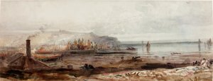 Blick auf einen Hafen von Peter de Wint