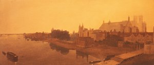 Westminster Abbey und Hall und alte Parlamentshäuser von Peter de Wint