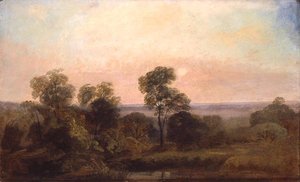 Waldlandschaft in der Dämmerung von Peter de Wint