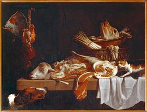 Viande de boucherie mit Hund und Katze