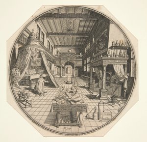 Heinrich Khunrath, Alchemist von Leipzig, in seiner Bibliothek von Peter van der Doort