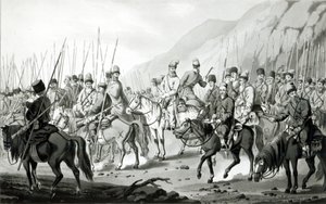 Verschiedene Stämme russischer Kosaken in Marschordnung, 1813 von Peter von Hess