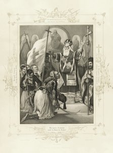 Der Metropolit Germanos erhebt das Banner der Freiheit aus dem Album des griechischen Heldentums von Peter von Hess