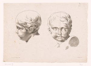 Zwei Kinderköpfe (Principes van het tekenen naar de natuur, deel vijf)