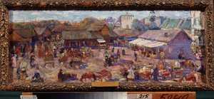 Der Markt in Pskow (Russland) von Petr Ivanovic Petrovichev