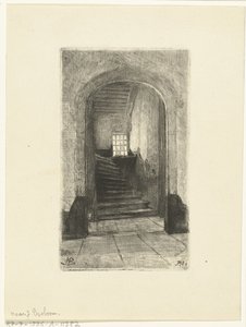 Ansicht der Treppe im Prinsenhof in Delft von Petrus Johannes Arendzen
