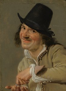 Hören: Ein Mann zählt Münzen. Aus der Serie Personifikationen der fünf Sinne, ca. 1635-66 von Petrus Staverenus