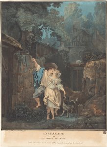 Das Erklettern oder der Abschied am Morgen von Philibert-Louis Debucourt