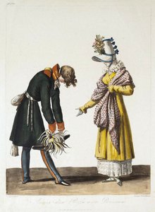 Abschied eines russischen Offiziers von einer Pariserin, 1816 von Philibert Louis Debucourt