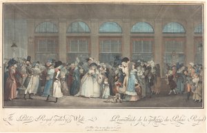 Die Galerie des Palais Royal - Spaziergang von Philibert Louis Debucourt