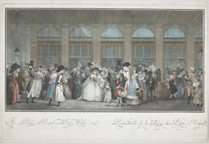 Der Spaziergang in der Galerie des Palais Royal von Philibert Louis Debucourt